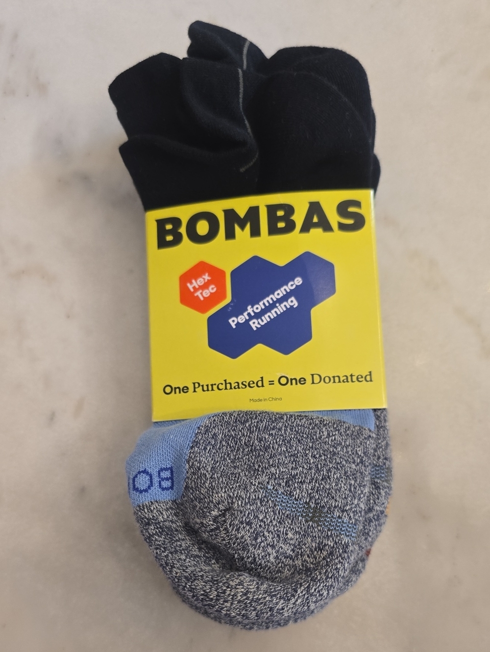 NWT 3 Pack Bombas Performance Running Socks Large. Unisex